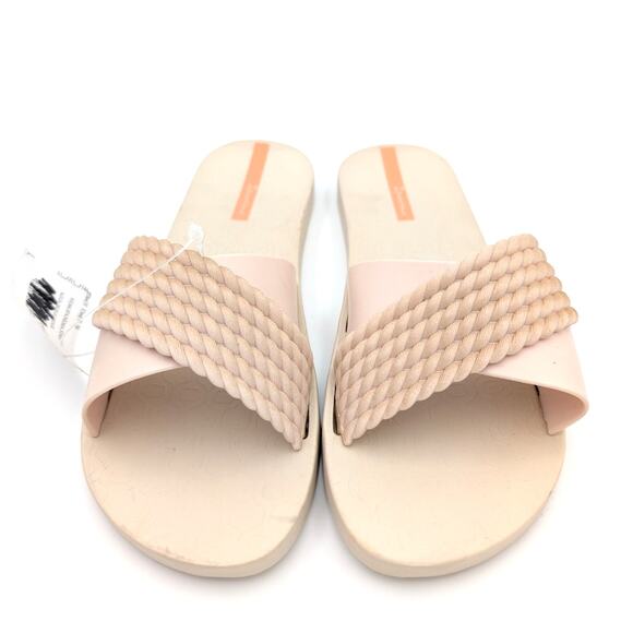 Ipanema Street II Crisscross Strap Slide Sandal Women's Beige Size US9 EU40 - Picture 2 of 11